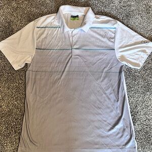 PGA Tour Men's Gray and White Polo Shirt